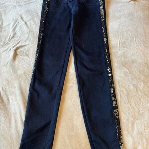 Victoria's Secret Black Skinny Jeans with Sequin Detail